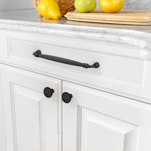 Asidrama 10 Pack 7.5 inch Matte Black Kitchen Cabinet Handles - color: Matte Black, size: 7.5" Hole Center(192mm)