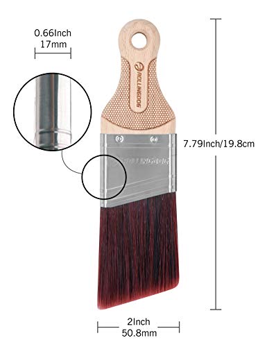 ROLLINGDOG 2 Inch Short Handle Trim Brush - color: Wooden Handle(pack of 1)