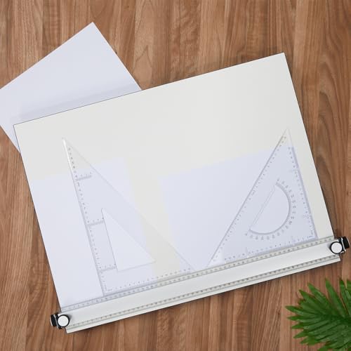 Zonon A2 Portable Drawing Board, Multi-Function Metric Drafting Table Drafting Board with Clear Rule Parallel Motion and Angle Adjustable Measuring System - size: A2