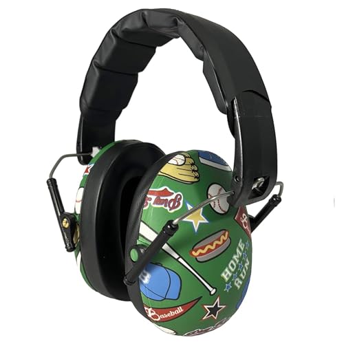 BANZ Kidz Earmuffs 2 Years & Older - Loud Noise Cancelling, Size Adjustable - color: Baseball