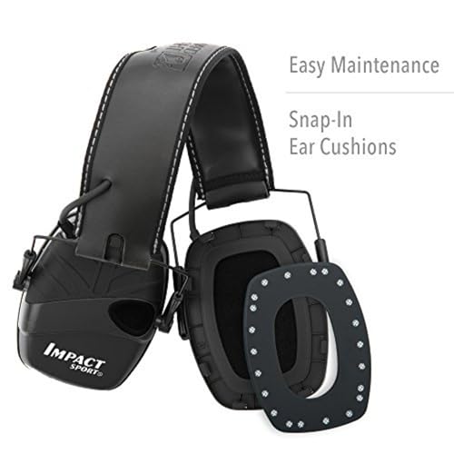 Howard Leight Impact Sport Electronic Earmuff, Med/Large, Black (R-02524) - color: Black, size: Medium-Large