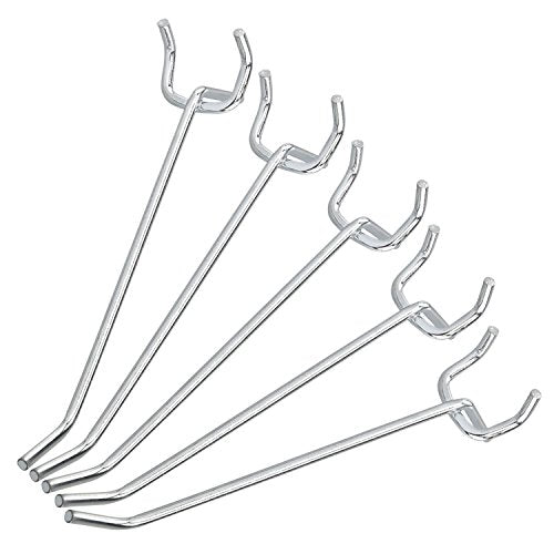 NEIKO 53100A 4 Inch Heavy Duty Pegboard Hooks Kit, 1/4" Peg Hooks for 1” Spaced Pegboards, Utility Hooks for Wall Organizing in Home or Garag (Pack of 10, 500 Count Total) - size: (Pack of 10)