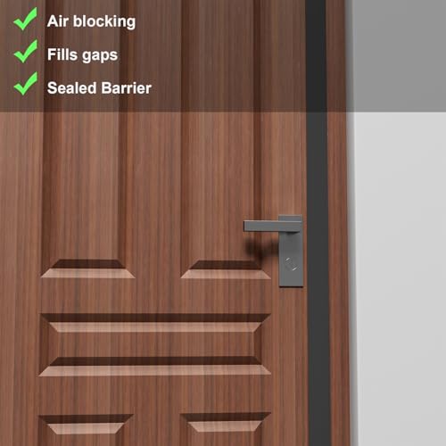 Elvone T-Shaped Weather Stripping Seal, Black Silicone, 1.37 in x 40 ft - color: Black, size: 40FTX1.37IN