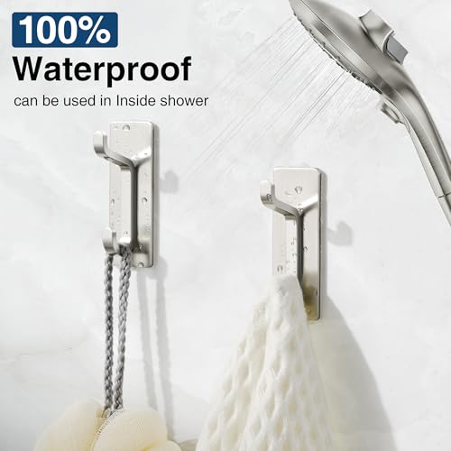 pickpiff 13LB Strong Stick-on Hooks for Coat & Towel, Brush Nickel 12 Pack - color: Brushed Nickel, size: 12 Pack