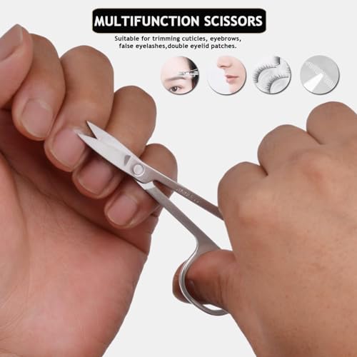 6 Sets Pack Travel Manicure Set Professional Nail Clipper Kit-5 Pieces Stainless Steel Manicure Kit, Women Men Grooming kit With Nail Care Tools Beauty Scissors Tweezers (Silver Pink) - color: Pink-6 sets value pack