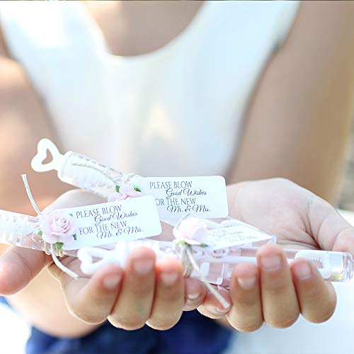 56 Pack White Wedding Bubble Bulk,Mini Bubble Wands Party Favors for Guests