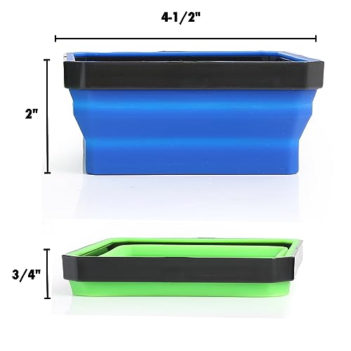OEMTOOLS Collapsible Magnetic Tray Set 4-1/2" Magnetic Tray for Small Parts - style: 2-Pack