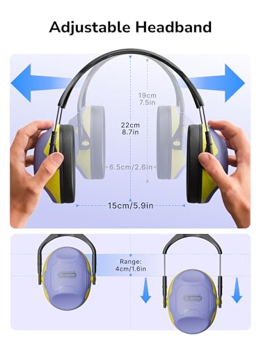Dr.meter Noise Cancelling Headphones for Kids Adults Ear Protection C06 - color: Purple