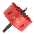 2-1/2 inch Bi-Metal Hole Saw Drill Bit - Ideal for Circular Cuts in Wood, Plastic, and Sheet Metal - 1-3/16" Cutting Depth - Includes Arbor and Pilot Bit - size: 2-1/2"(64mm)