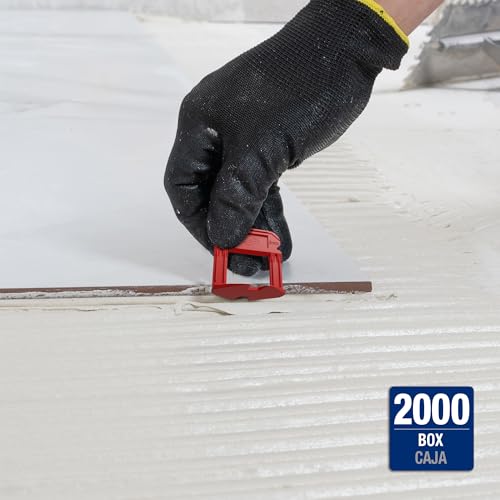 QEP 99778 LASH XL Tile Leveling System Clips for 1/8" Grout, Red (2,000-pack)