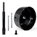 DECKRKAT 6" Concrete Hole Saw Kit,Electroplated Black Quenching Tech,Heavy-Duty Thickened Alloy Teeth,SDS Plus Shank & 2 Center Bits for Concrete,Brick,Stone. - size: (152mm)6"