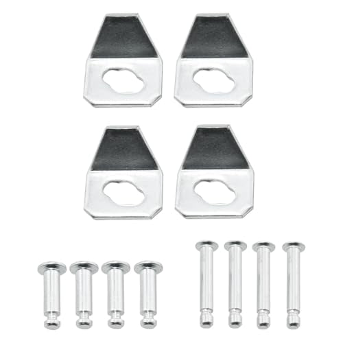 2Sets Screen Door Closer Iron Sheets 4 Long Short Replacement Part Pins Heavy Duty Screen Door Closer Repair Hardware Window Closing Safety Seal Kit Compatible with 40201 Silver