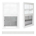 2 Pack Shed Windows, Chicken Coop Windows, 16" x 16" White - color: White, size: 16" x 16"