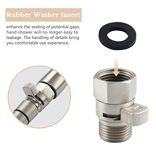 APLusee Shower Head Flow Restrictor for Bathroom Shower, Brushed Nickel - color: Brushed Nickel