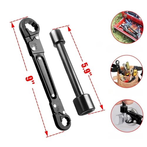 Plumbing Tools Dual Kwik Tite Wrench Kit,Angle Stop Wrench, Plumbing Wrench Angle Stop Wrench Kit, Angle-on Wrench Professional Plumber Wrench Tools Compression Angle Stop and Removing the Compression