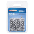 #8 × 1/2" Flat Head Phillips Wood Screw,Flat Head Self Tapping Screw Sheet Metal Screws Wood Screws, Stainless Steel 304 (18-8), 8 × 1/2-Inch, 200Pcs - color: Stainless Steel Screws, size: #8 x 1/2"