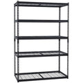 48x24x72 Inch Garage Shelving Heavy Duty, Storage Shelves 2500Lbs Capacity, Adjustable Metal Shelving Unit, 5 Tier Industrial Shelves for Basement Workshop - size: 48 x 24 x 72 inches