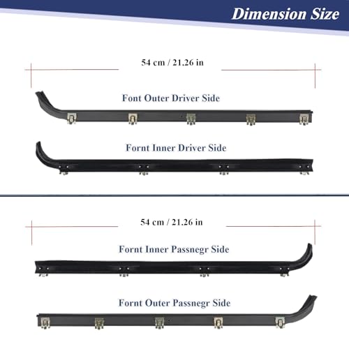 ItranMc Window Molding Sweep Felt Trim Seal for 1987-1997 Ford F150 - style: Ford 1987-1997