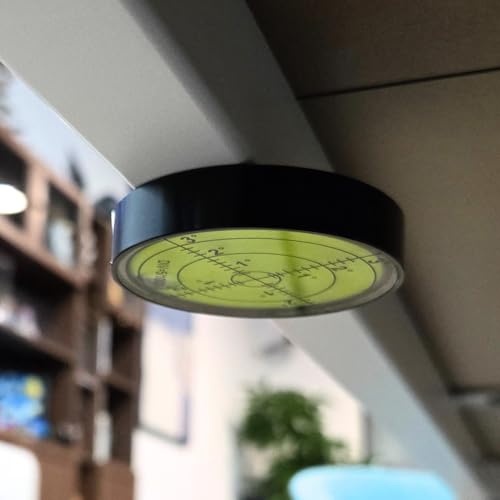 Fotoconic Professional Magnetic Circular Bubble Level, High Precision Spirit Level with Graduated Scale (Black)