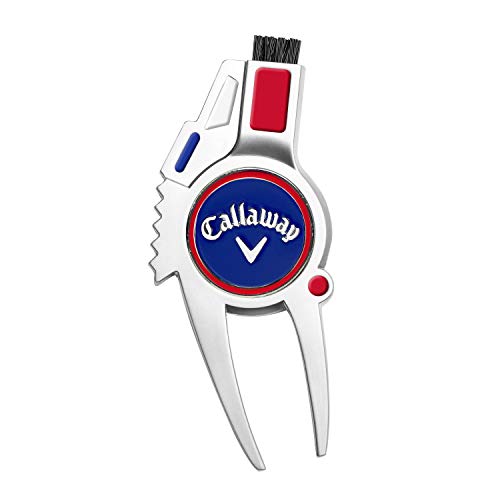 Callaway 4-in-1 Golf Divot Repair Tool - color: Red/White/Blue