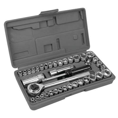Performance Tool W1173 40-Piece SAE and Metric Socket Wrench Set - size: 40-Piece (Pack of 1), style: Socket Set