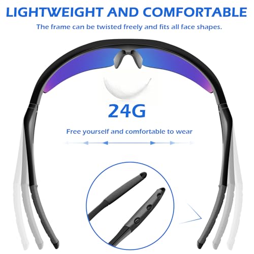 OXG Safety Glasses for Men Women, ANSI Z87 UV Protection Protective Eyewear - color: 24p-multicolor