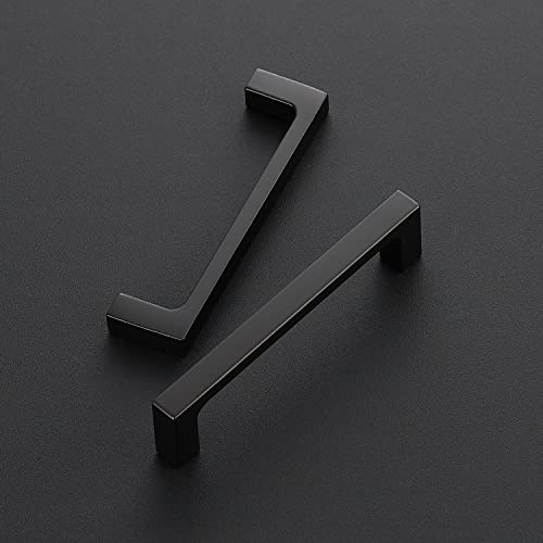 Ravinte Matte Black Kitchen Cabinet Handles 4 Inch Pulls 5 Pack - color: Matte Black, size: 4 Inches Hole Center