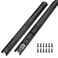 LONTAN 1 Pair Black Side Mount Drawer Slides 20 Inch Heavy Duty Rails - color: Black, size: 20 Inch - Drawer Slide