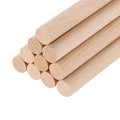 MECCANIXITY Pack of 10 Wooden Dowel Rods 7mm 1/4x12 Round Wooden Rod - size: (7mm)1/4 x 12 Inch