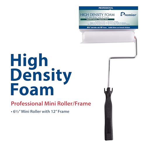 Premier, 53821, 6.5" Foam Mini Roller & 12" Frame Kit for Smooth Finish