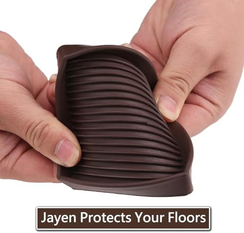 Jayen Non Slip Furniture Caster Cups Coasters Pads for Hardwood Floors, 5x5 - size: 4 Pcs Brown