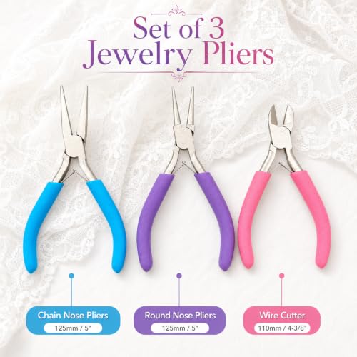 3-Piece Jewelry Pliers Set for Jewelry Making & Crafts