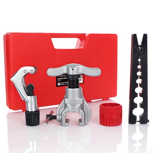 Thorstone 45 Degree Eccentric Flaring Tool Kit for HVAC, Red - size: 7 Sizes (3/16"-3/4")