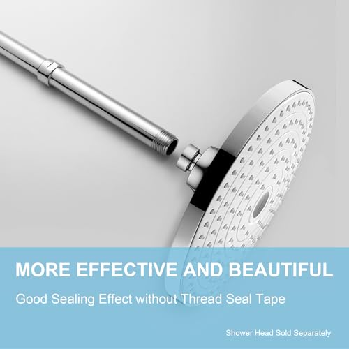 OFFO Shower Head Extension Arm, Shower Arm Extension Shower Head Extender Made of 304 Stainless Steel Shower Pipe Extension, Chrome 3 in - color: Chrome, style: 3 in
