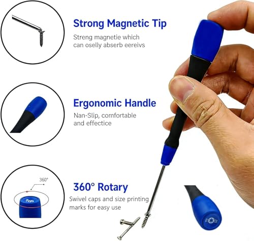 Precision Repair Tool Set, 12-Piece Craftsman & Miniature Tool Kit with Small Screwdrivers, Mini Pliers, Demagnetizer, Small Tool Kit for Phone, Laptop, Jewelry Repair, Includes Compact Storage Pouch