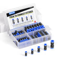TAILONZ PNEUMATIC Straight Push Connectors Plastic Quick Release Connectors Air Line Fittings for 4 6 8 10 12 Tube (125 pcs) - size: 5/32''OD/1/4''OD/5/16''OD/3/8''OD/1/2''OD, style: 125PCS