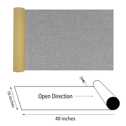 PXBBZDQ Linen Repair Patch Large 16x40 Inches Self-Adhesive Fabric Patch for Furniture and Sofa, Couch Patch (Light Gray, 16x40) - color: Light Gray