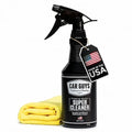 CAR GUYS Interior Car Cleaner for Tough Stains | Stain Remover for Car Seats, Carpet, Upholstery, & Leather | 18 Oz Kit with Microfiber Towel - size: 18 Oz Kit (w/ Towel)