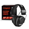 PROHEAR Youth Electronic Ear Protection 23dB NRR Slim Fit Sound Amplification Noise Compression Compact Design Gun Range Shooting Hunting Tactical Use - style: Black-foam Cushions