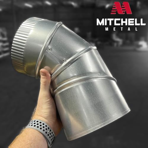 4" Adjustable Duct Elbow 90 Degree HVAC - Galvanized Sheet Metal 28-Gauge Duct Connector - Ideal for Round Tube Air Ventilation & Vent Pipe Ductwork (4 Inch) - size: 4 Inch