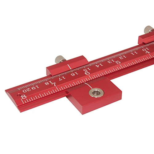 Joywayus Aluminum Alloy Cabinet Hardware Jig Drill Punch Locator Guide Adjustable Template Woodworking for Fast and Accurate Installation of Door and Sleeve Drawer Pull Front Knobs Pulls Handles Red - color: Red-aluminum
