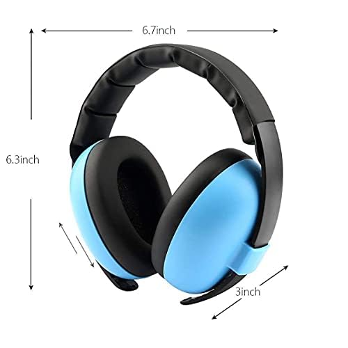 Noise Cancelling Headphones for Kids, Babies Ear Protection Earmuffs Noise Reduction for 0-3 Years Babies, Toddlers, Infant (Blue) - color: Blue