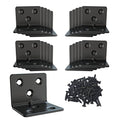 Black Stainless Steel Shelf Bracket,Joint Right Angle Bracket,L Shape Heavy Duty Metal Corner Brace Shelf Supporter for Wood Aufuga (20, 1.5x1.2x1.2) - size: 1.5x1.2x1.2