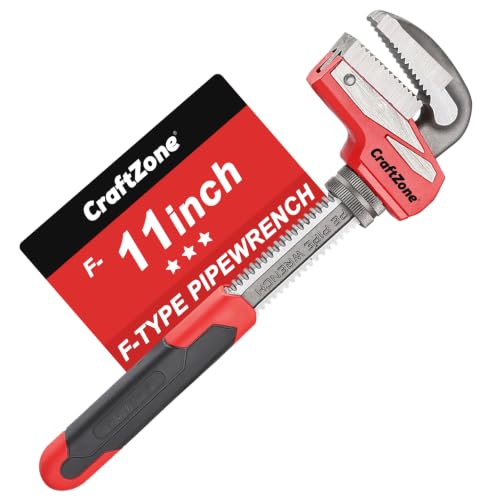 11 Inch Aluminum Pipe Wrench, Heavy-Duty Adjustable Plumbing Wrench, 80mm Max Jaw Capacity, Cr-V Steel Jaw, Lightweight Straight Pipe Wrench for Pipe Fittings - size: 11in