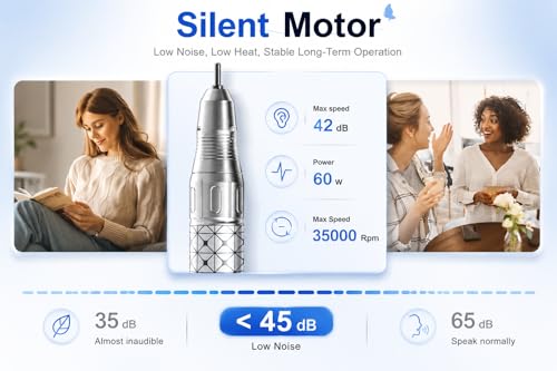 M Pro Spin Nail Drill 60W Brushless Motor 35,000 RPM | Blue - color: Blue