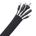 Hook and Loop Cable Sleeve by Wrap-It Storage - 120" x 4.5" Black - size: 120 in