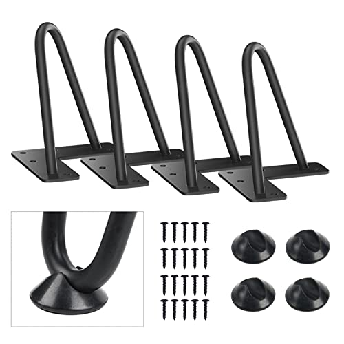 SMARTSTANDARD 5 Inch Heavy Duty Hairpin Furniture Legs, Black 4PCS - color: Black, size: 5 Inch