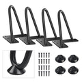 SMARTSTANDARD 5 Inch Heavy Duty Hairpin Furniture Legs, Black 4PCS - color: Black, size: 5 Inch