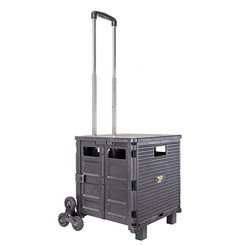 dbest Products Quik Cart Elite Stair Climber Rolling Crate - Black - color: Black, style: Elite Stair Climber