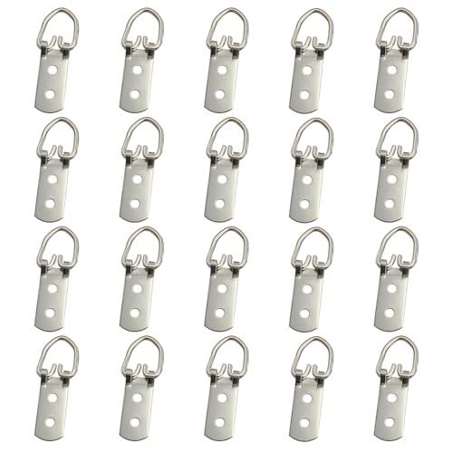 D Ring Picture Hangers, Bulk Steel Small D Rings, Pro Quality D Rings, Picture Hang Solutions for Mirror, Clock, Decoration, Paintings, Artwork Picture